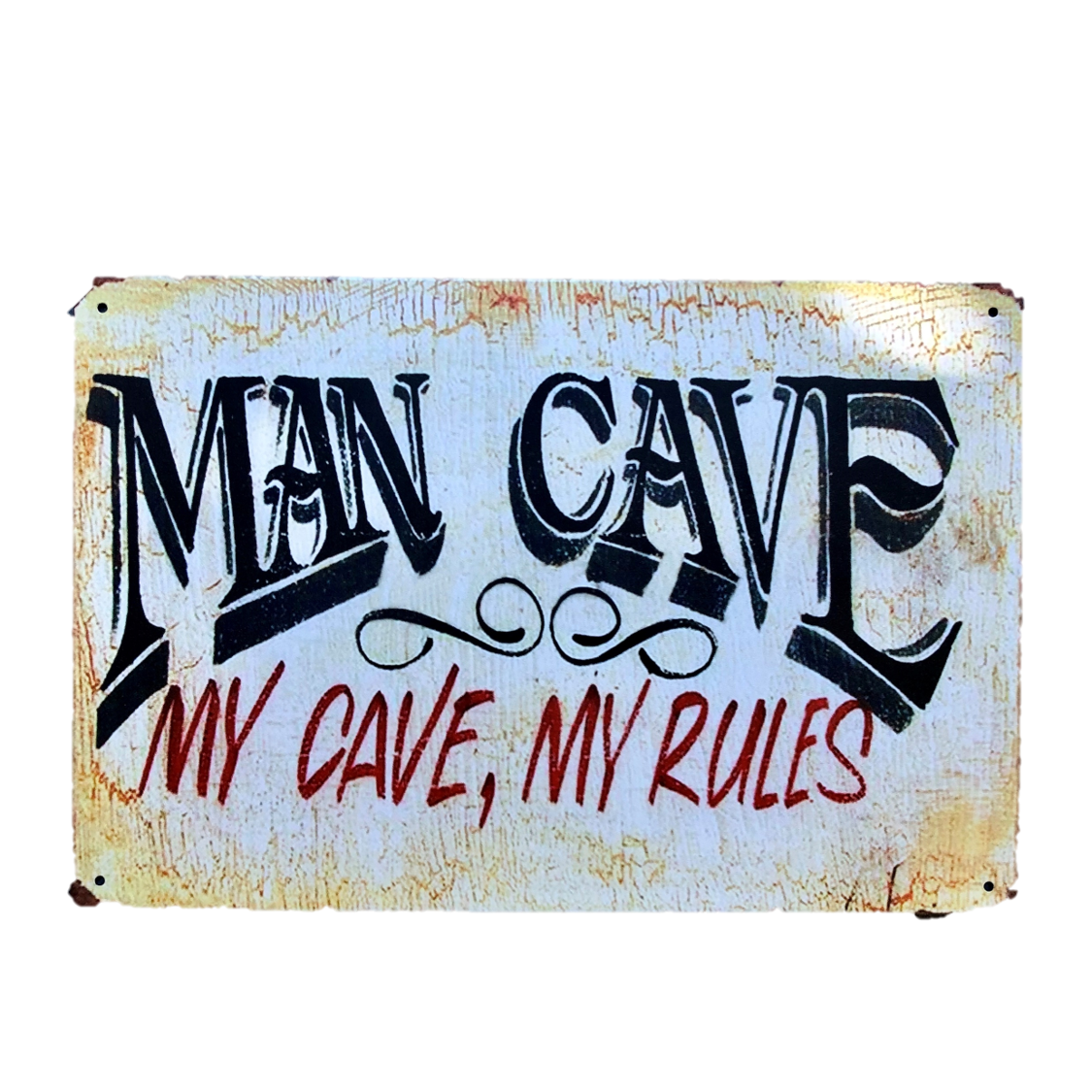 sneeuw kans federatie Metalen Bord Mancave My Cave, My Rules 20x30cm - Bardecoratie.nl